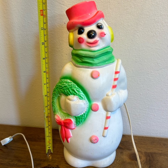 Vintage Blow Mold Snowman Figure 13 inches Empire 1968 - Picture 7 of 7